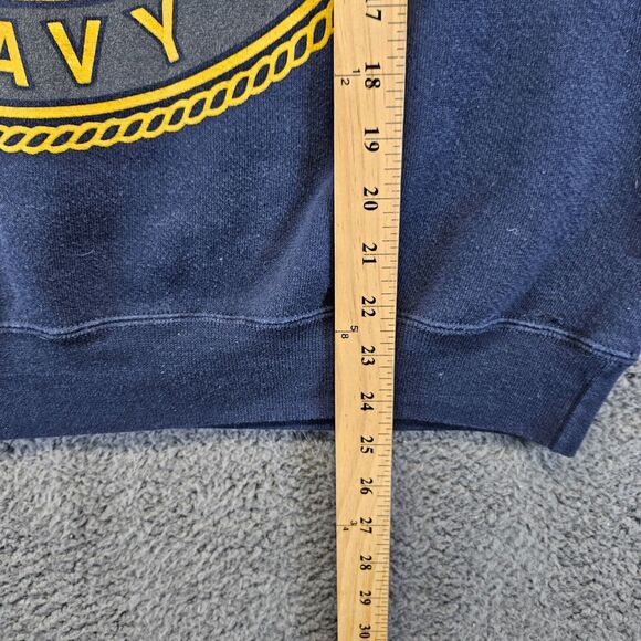 US Navy Sweatshirt Adult Size Medium Blue Crewneck Logo Pullover Soffe - Picture 4 of 9